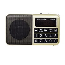 TF 카드 및 USB 플래시 드라이브에서 L-238SW 미니 휴대용 디지털 멀티 전체 밴드 FM AM MW SW 라디오 수신기 지원, 하나, 골든
