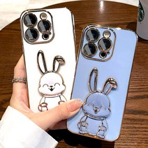 킥 스탠드 핸드폰거치대 삼성 갤럭시 A시리즈 슬림 실리콘 범퍼 귀여운 토끼 캐릭터 장식 심플한 디자인 가성비 보급형 저가폰 케이스