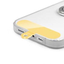 네츄럴파크 스마트폰 TPU 컬러 태그홀더 손목 스트랩 걸이 줄 행온택, 7. TPU컬러태그홀더 투명고리-옐로우, 1개