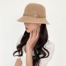 블루씨티 레더 버클 라피아 바캉스 휴가 플로피햇 여성 밀짚 라탄 여름 모자