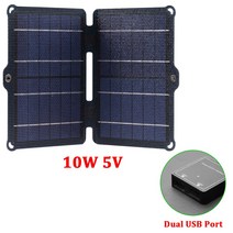 15W 5V ETFE 태양 전지 패널 DC5521 C USB3.0 휴대용 야외 캠핑 방수 충전기 전화 보조베터리, 04 10w 5v Dual USB