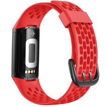 Fitbit Charge 5 스트랩 통기성 방수 고무 손목 밴드 핏비트 시계줄, #8, For Fitbit Charge 5