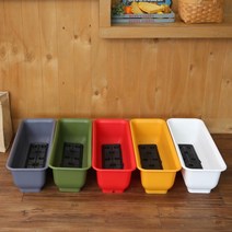 텃밭화분 베란다 옥상 테라스 텃밭 45cm(흙+마사포함) :CNS11429ea#, 화이트