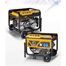 가솔린 발전기 3.5kw 4kw 220 380V 카라반 푸드트럭, 바퀴달린 4000W 수동 시동 가솔린 220V