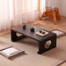 원목 전통 찻상 다용도 교자상 개다리소반 다과상, 고동색70*40*30cm