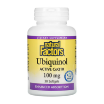내추럴팩터스 코엔자임Q10 코엔자임큐텐 유비퀴놀 코큐텐 100mg, 1개, 30정, 30정