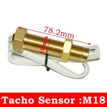 타코미터 타코메타 3 In 1 Tacho Meter 85MM 게이지 해양 보트 용 빨간색 백라이트 3000-8000RPM 수온 오일 압력 센서, M18 Sensor