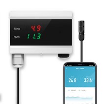 헤이홈 스마트 냉장고 온습도계 IoT 온도 습도 센서 와이파이 온도계 타이머 알람 백신