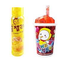 짜먹는 꿀젤리 벌꿀맛 12개+불어라 컵피리 콜라향 12개