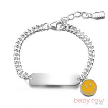 [베이비로우]스마일 스틱 실버 미아방지 팔찌_RSB0017, 뒷면 감기조심_ACC0220-2배송메모기재