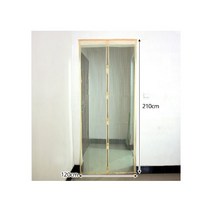 문 모기장(93897)-120x210cm 현관 방충망 방문 베란다 자석 벨크로 탈부착 모기망, 1개