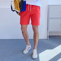 빠델 남성용 여름 밴딩 스판 린넨 반바지