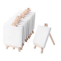 대형이젤 원목거치대 책상 알루미늄 나무 철제 휴대용 4 x 4 및 816cm 12 팩, 나무 색상 흰색
