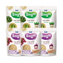 요미요미 쌀떡뻥 자색고구마와연근3+시금치와브로콜리3(총6개입), 1세트, 혼합맛
