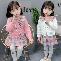 아기옷장 가을신상 헬로냥이3종세트 여아상하복