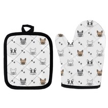 이유식주방전자저울 귀여운 만화 돼지 핑크 인쇄 2 세트 유연한 요리 오븐 장갑 전자 레인지 바베큐 베이킹, 한개옵션2, 09 HTZ2033D19, 한개옵션1