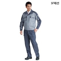소매 안전제일 마크 봄 여름 상의 하의 작업복, L(95), 블루상의(sftb12j)