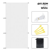 콜로라도하드탑 차위 텐트 차지붕4x1.95m 캐러밴 개인 정보 보호 화면 자동차 측면 천막 옥상 태양 보호소 그늘 suv 캠핑 캐노피 야외 액세서리 키트, 오프 화이트