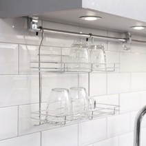 [아트박스 POOM/디자인룸즈] 스텐 걸이형 2단선반