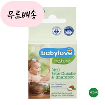독일 베이비러브 네이처 고체 스틱 샴푸&샤워 2in1 60g 파라벤프리 계면활성제프리 식물성 실리콘프리, 1개