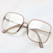 더브릴레 남자 여자 사각 네모 빅사이즈 오버 뿔테 투명 안경테