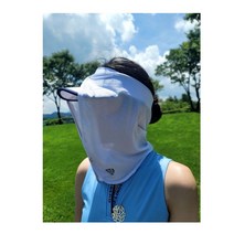 남녀공용 캡 썬가드 햇빛가리개 자외선차단 핑크팡, 블랙