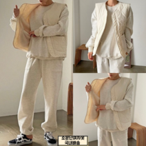 국내제작 양면 양털 퀄팅 누빔패딩 여자조끼 베스트