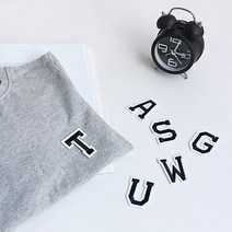 알파벳 와펜 와팬 패치 의류 리폼 수예부자재, 알파벳와펜M