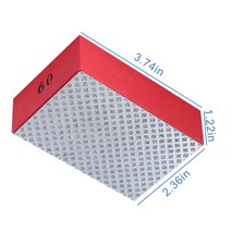 대리석 나무마루 바닥 폴리셔 바닥청소 광택기다이아몬드 손 연마 패드 95x60mm 타일 유리 그라인딩 블록, 01 빨간