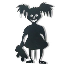 가든 스테이크 철제 무서운 동상 조각 할로윈 장식품 야외 마당 잔디 선물, a款, 34cmx17cmx0.1cm