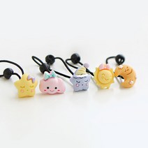 러블리소우 하늘동동 헤어끈 (5개세트) 유아 아동 아기 머리방울