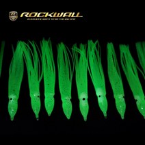 [락크웰] RW-1012 야광갈치/루어꼴뚜기/베이트웜/바다낚시꼴뚜기/11.5cm/6.5cm/핑크꼴뚜기/야광꼴뚜기, 축광8mm+슬리브+바늘3호(각50개)