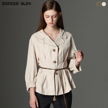 [보니알렉스] (BONNIE ALEX) 핀턱 스티치 라이닝 블라우스 (택가격:139000원