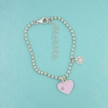 쁘띠 하트 실버 미아방지 3mm 팔찌