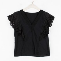퍼니걸스 펀칭 브이 블라우스_3183