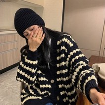 가디건 겨울 빅사이즈 기본 니트 40대 집업 롱 자켓 하객 루즈핏 50대 김희선 여자 오버핏 가을 오버핏