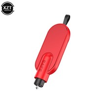 차량용 비상망치 안전용품 유리 탈출 망치 차스프링 타입 창문 브레이커 벨트 커터 액세서리, 01 red