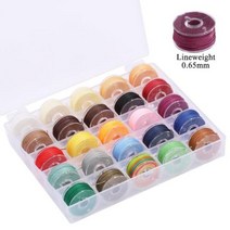 Fenrry가죽 재봉실 키트 라운드 왁스 스레드 25 색 세트 미니 보빈 수제 DIY 브레이드 로프 팔찌 라인, C