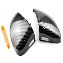 아반떼 md 사이드미러 순정 아우디 A3 S3 8V 용 사이드 윙 미러 커버 캡 탄소 섬유 광택 블랙 2013 2017-2, 04 With Side Assist 2