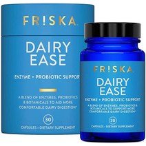 다이어트보조제 FRISKA 유제품 용이성 소화 효소 및 프로바이오틱스 보충제 더 나은 촉진 천연 유당 불내증 완화 ampamp 지원 30 캡슐, [04] 포커스 부스트