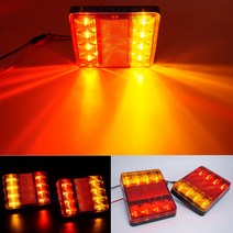 2x12V 케이스수 내구성 자동차 트럭 LED 후면 테일 라이트 경고등 트일러 캐러밴 UTE 캠핑 ATV 보트 용 램