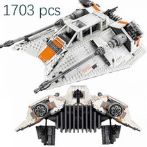 1703Pcs Star Plan Speeder Building Blocks Compatible 75144 Reproduce Snow Battle Fighter Bricks Toys, No Original Box, M968