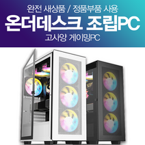 온더데스크 게이밍 조립컴퓨터 조립PC 고사양 롤 피파 오버워치2 발로란트 서든 로스트아크 배그 아이온 디아블로 게임용 데스크탑 본체, 선택6, SSD 500GB변경