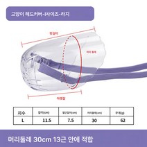 고양이 입마개 물림방지 고양이 물림방지 안면 마스크 짖지 못하게 하는 민폐방지 신기 마스크 고양이 용품 머리 마스크, 색깔2, 고양이 머리 보호 커버
