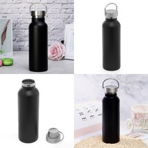요비월드 이중스텐 손잡이텀블러 750ML 블랙 캠핑텀블러 보온텀블러 산악보온병