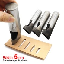 가죽펀칭기 5mm 타원형 모양 구멍 펀치 타원형 각도 간격 벨트 펀칭 도구 diy 공예 펀처 구멍 드릴링 도구 13, 19mmx5mm