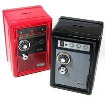 리빙맘 레트로 철제금고 저금통 미니금고 디자인저금통 사무 휴대용 빈티지 엔틱 개인금고 금품보관 동전 캐쉬 안전금고, 화이트