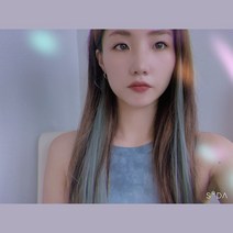 시나몬걸 솜브레 컬러 헤어피스 2p 세트 붙임머리 애쉬 부분가발 똑딱이, 2매입, B6-그린(2p)