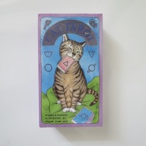 타로카드 새로운 타로 카드 oracles deck 신비한 점 고양이 타로 데크 여성용, 1