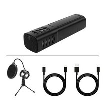 오인페 USB 지능형 소음 감소 C 타입 인터페이스 방지 녹음 콘덴서 마이크, [01] Black